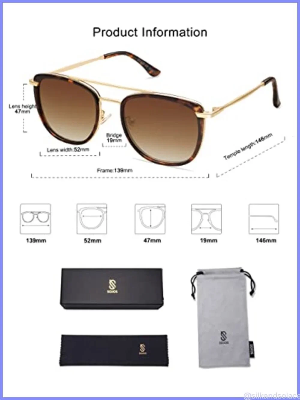 Retro Aviator Square Polarized Sunglasses UV400 Unisex